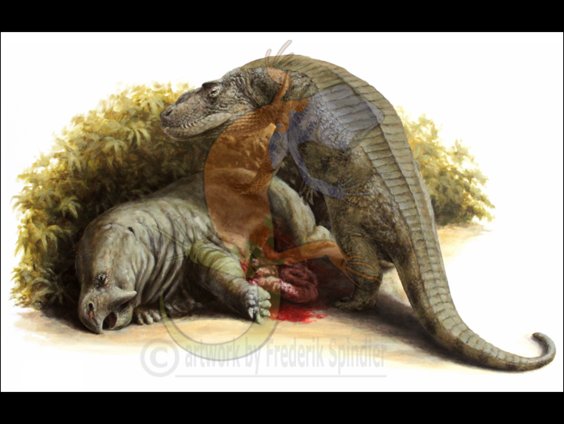 *Postosuchus* feasting on *Placerias*